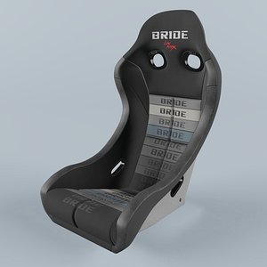 BRIDE ZIEG IV WIDE Gradation Logo Seat 3D model