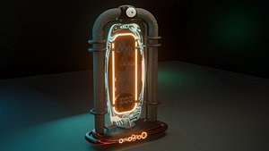 Modern Digital alarm clock 3D model 3D model