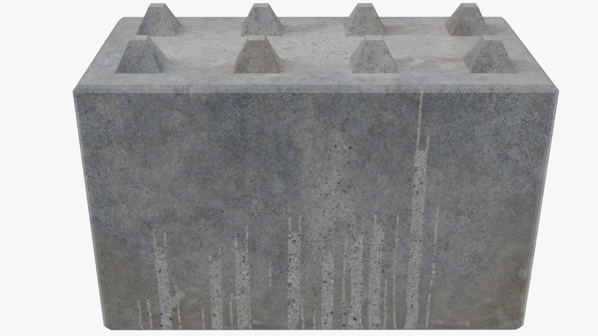 3D Modular Concrete Barrier Block 4x2 - TurboSquid 2266883