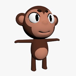 cartoon toon monkey model