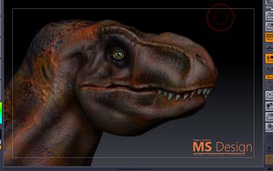 3d sculpt trex tirannosauro