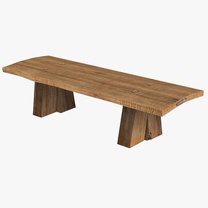 3D Sculpted Massive Dining Table V8 model