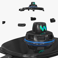 Waymo Lidar and Radar Kit for Driverless Cars Black