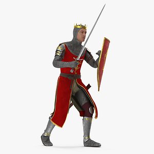 Crusader Knight King Rigged