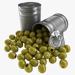 realistic canned olives model
