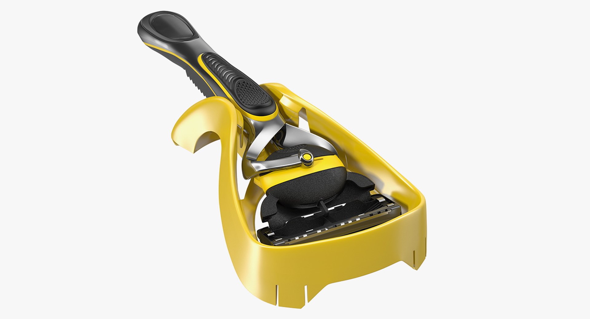 Shaving Razor with Stand 3D Model 3D model preview