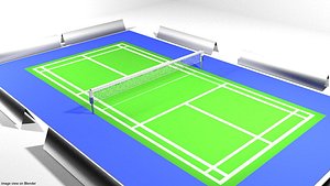 badminton court 3D model