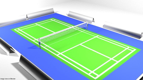 badminton court 3D model
