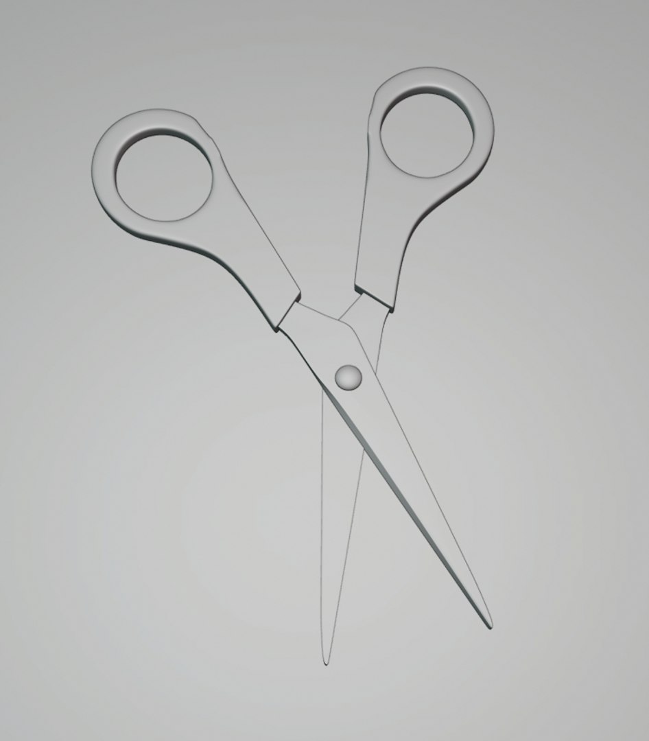3D Scissors Blender Colorful Model TurboSquid 1453297