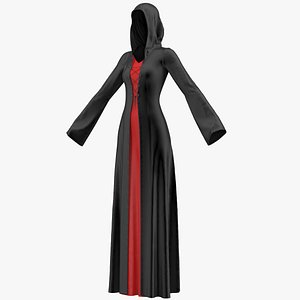 3D Dress with Hood model
