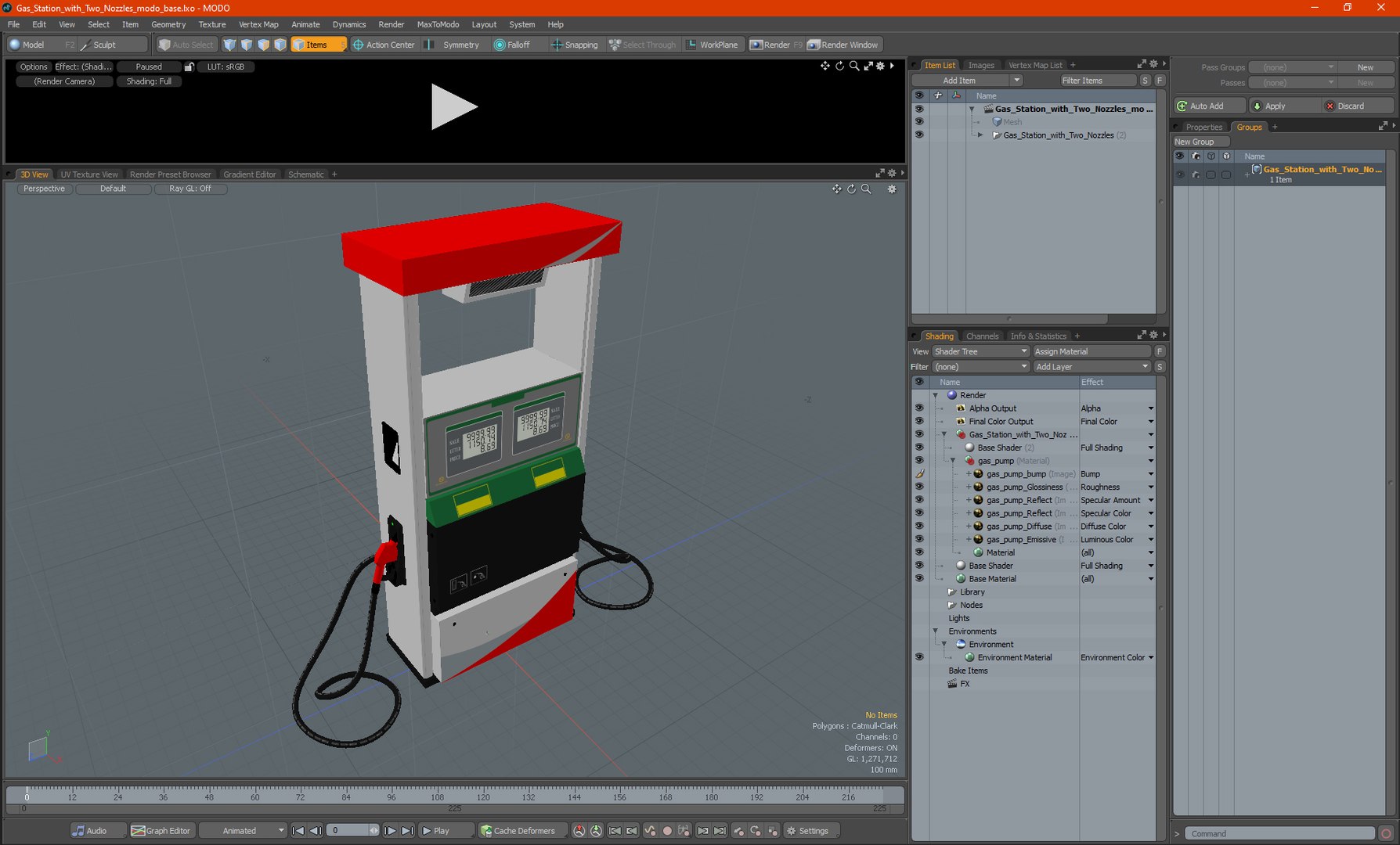 3D Gas Station with Two Nozzles - TurboSquid 1975993