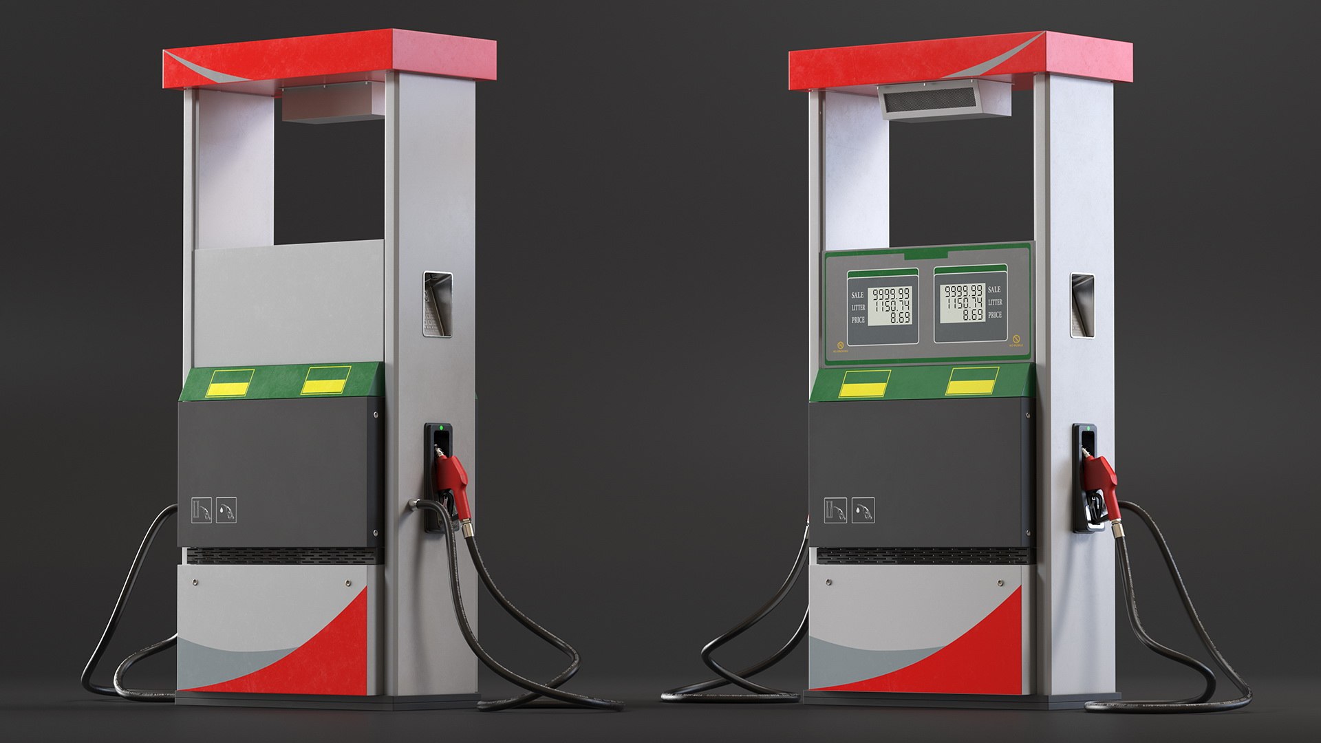 3D Gas Station With Two Nozzles - TurboSquid 1975993