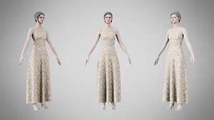 3D Dress 31 Checker Tone model