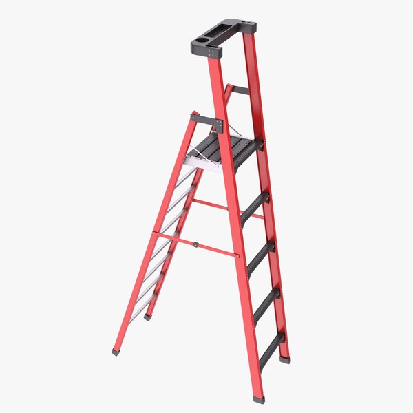 Step Ladder Red 3D model TurboSquid 1924552