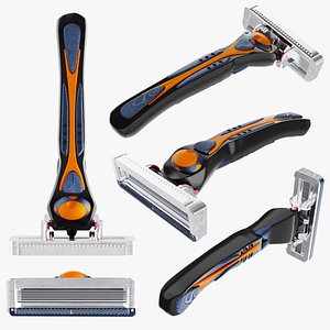 Modern Fusion Detachable Hexa Blade Razor 3D model