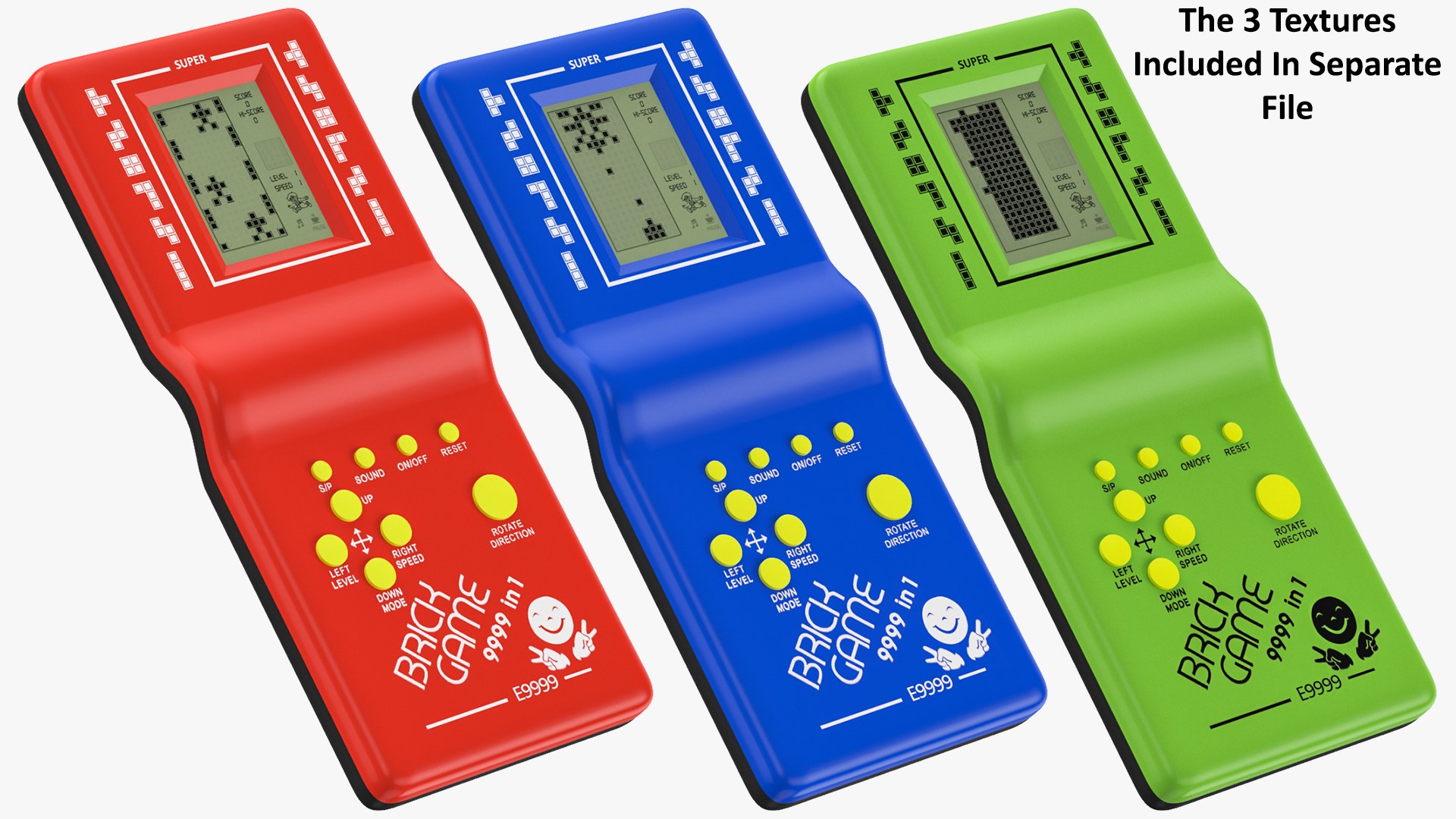 Retro Handheld Game 01 3D Model - TurboSquid 2002680