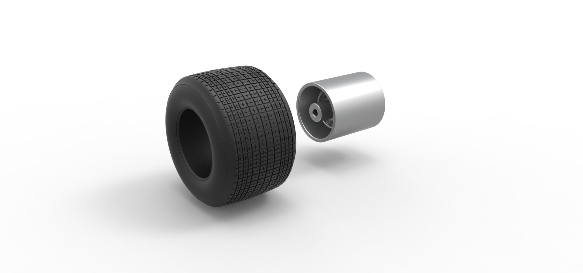 Diecast Rear Wheel From Sprint Car Version 2 Scale 1 To 25 Model ...