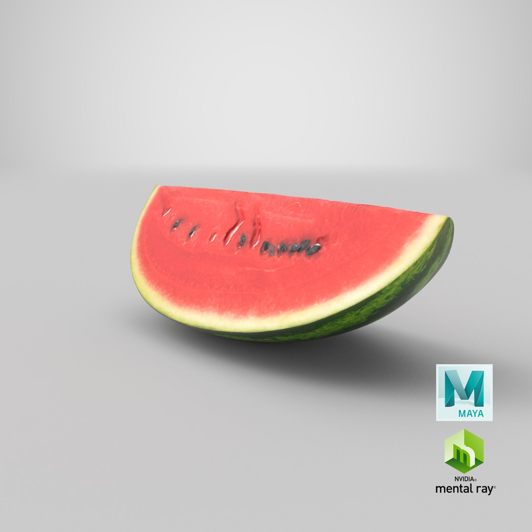 3D Watermelon Slice 01 https://p.turbosquid.com/ts-thumb/oE/aiZWlp/4w/stemcell_maya_mental_ray_render/png/1639035589/1920x1080/fit_q87/f038a936906e492ae52b51a33eb8b60ad2899691/stemcell_maya_mental_ray_render.jpg
