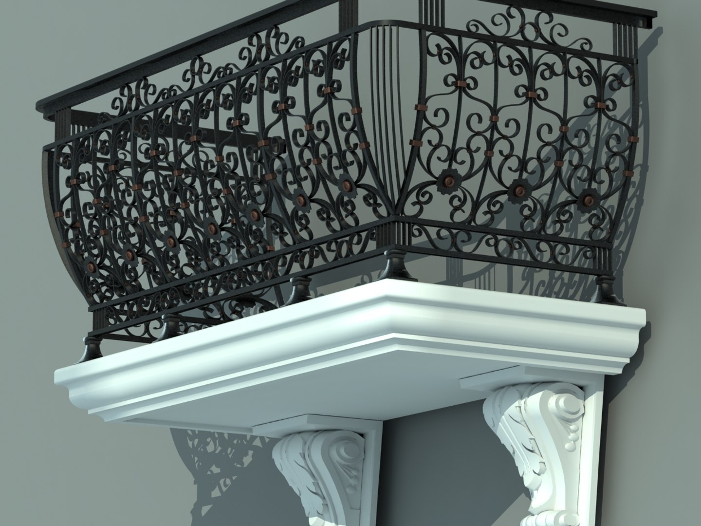 Architectural Balcony 3D Model - TurboSquid 1401010
