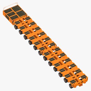 12 Axle Lines Modular Transporter Goldhofer Orange