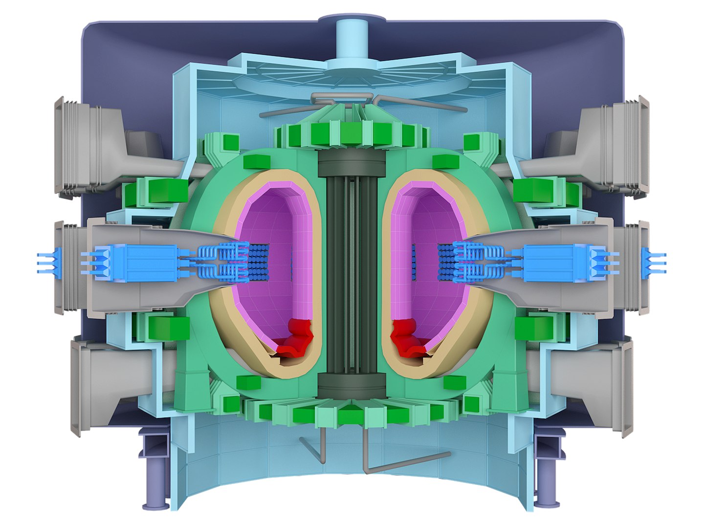 Tokamak Fusion Reactor 3d Model