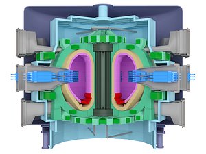 tokamak fusion reactor 3d model