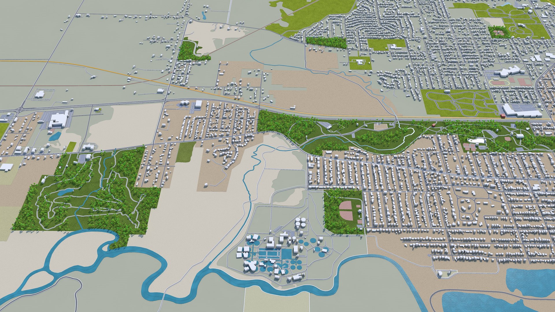 Decatur Illinois USA 3D Model - TurboSquid 1720074