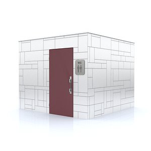 modern container toilet 3d model