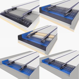 3D Railroad Tracks Cross Section v14 model