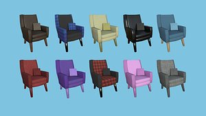 10 Colored Armchair Collection - Furniture Interior Design model
