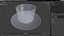 Glass Teacup with Saucer Large Empty 3D model
