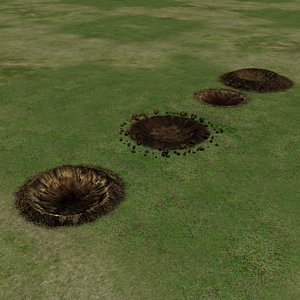 3d model of bomb craters