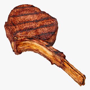 BBQ Tomahawk Steak 3D Model
