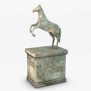 equestrian statue 3d 3ds