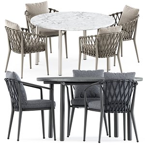 3D Erica chair and Anatra dining table model