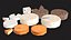 3D Cheese Food Set model