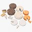 3D Cheese Food Set model