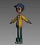 3d rigged cartoon boy character model