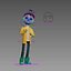3d rigged cartoon boy character model
