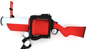 grenade launcher cartoon weapon model