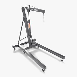 2 Ton Folding Engine Hoist - Black Hydraulic Shop Crane PBR
