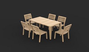 garden furniture 3D model 3D model