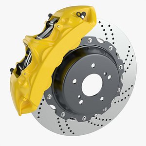 Brake disk with caliper 3D model