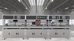 Automatic cutting and welding line