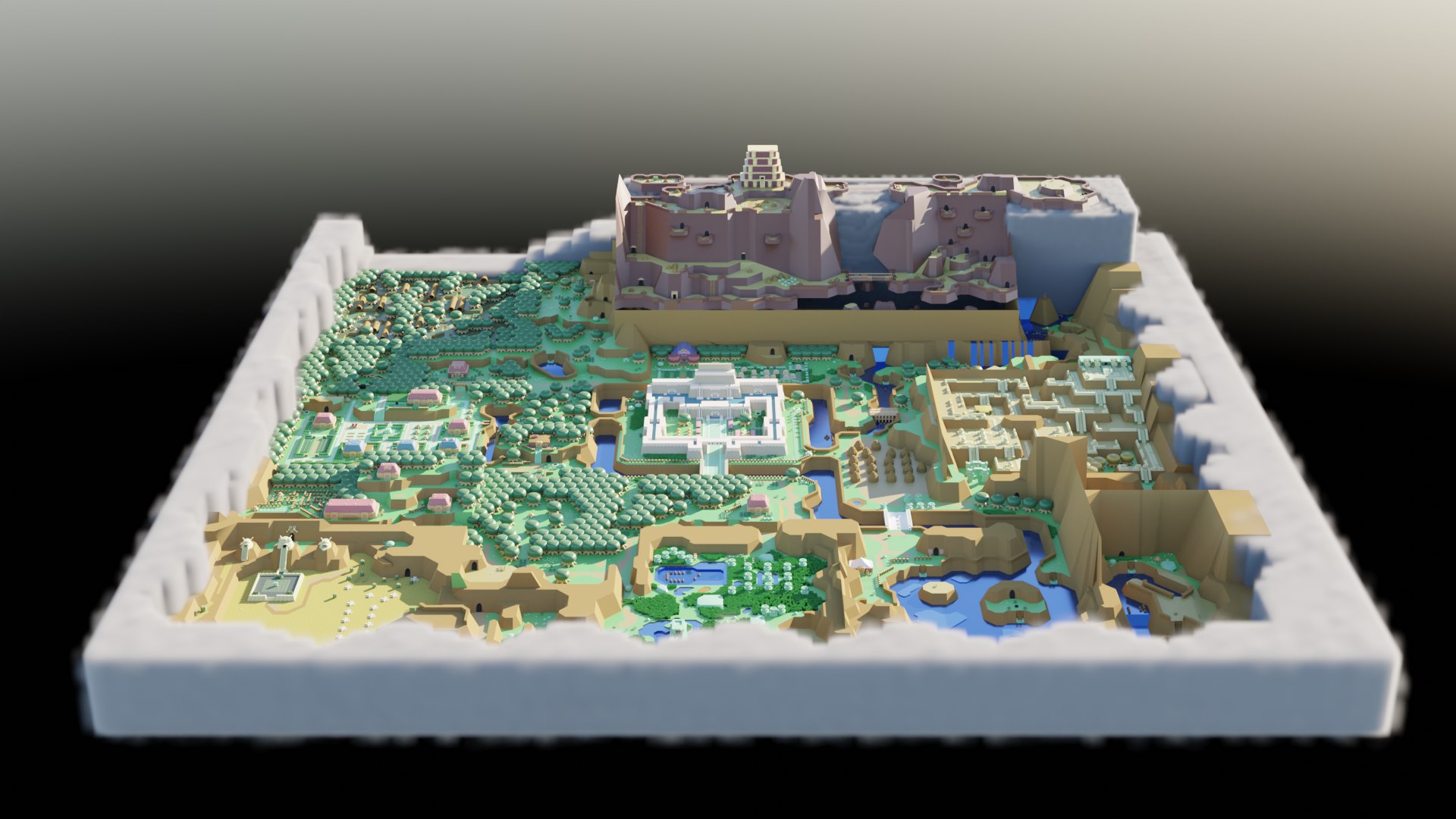The Legend Of Zelda A Link To The Past World Map Model - Turbosquid 1858751