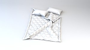3D duvet pillows marvelous designer model