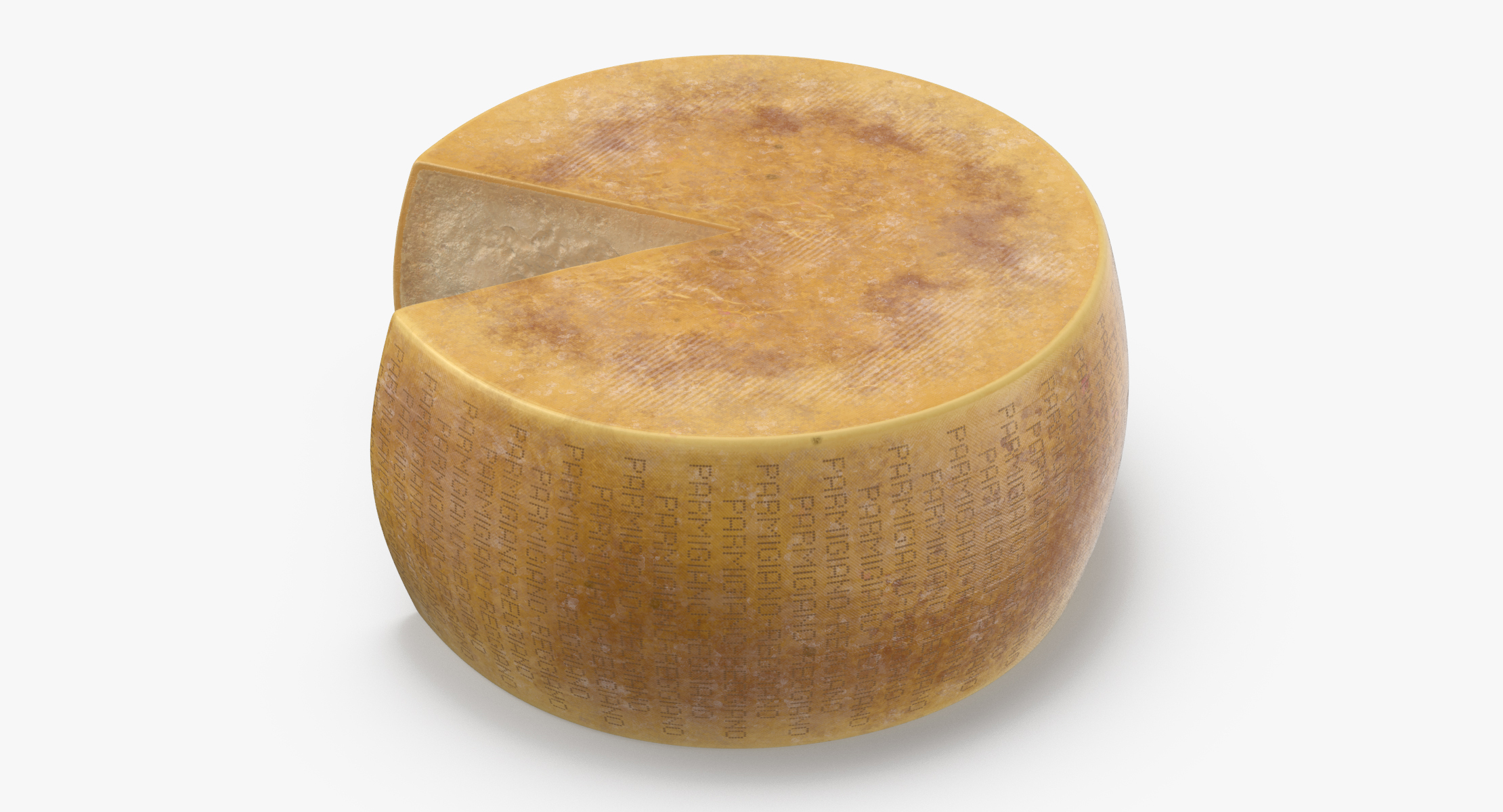 3D parmesan cheese wheel cut model TurboSquid 1168210