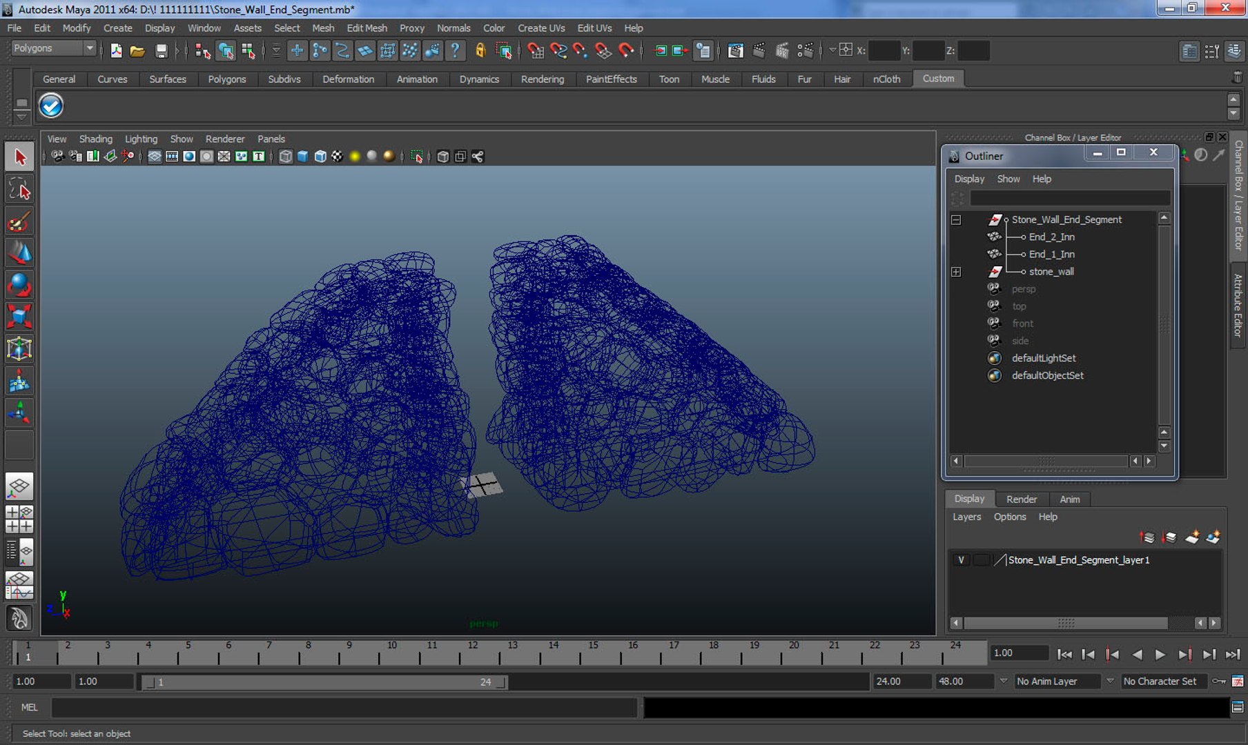 Stone wall end segment 3D model - TurboSquid 1408612