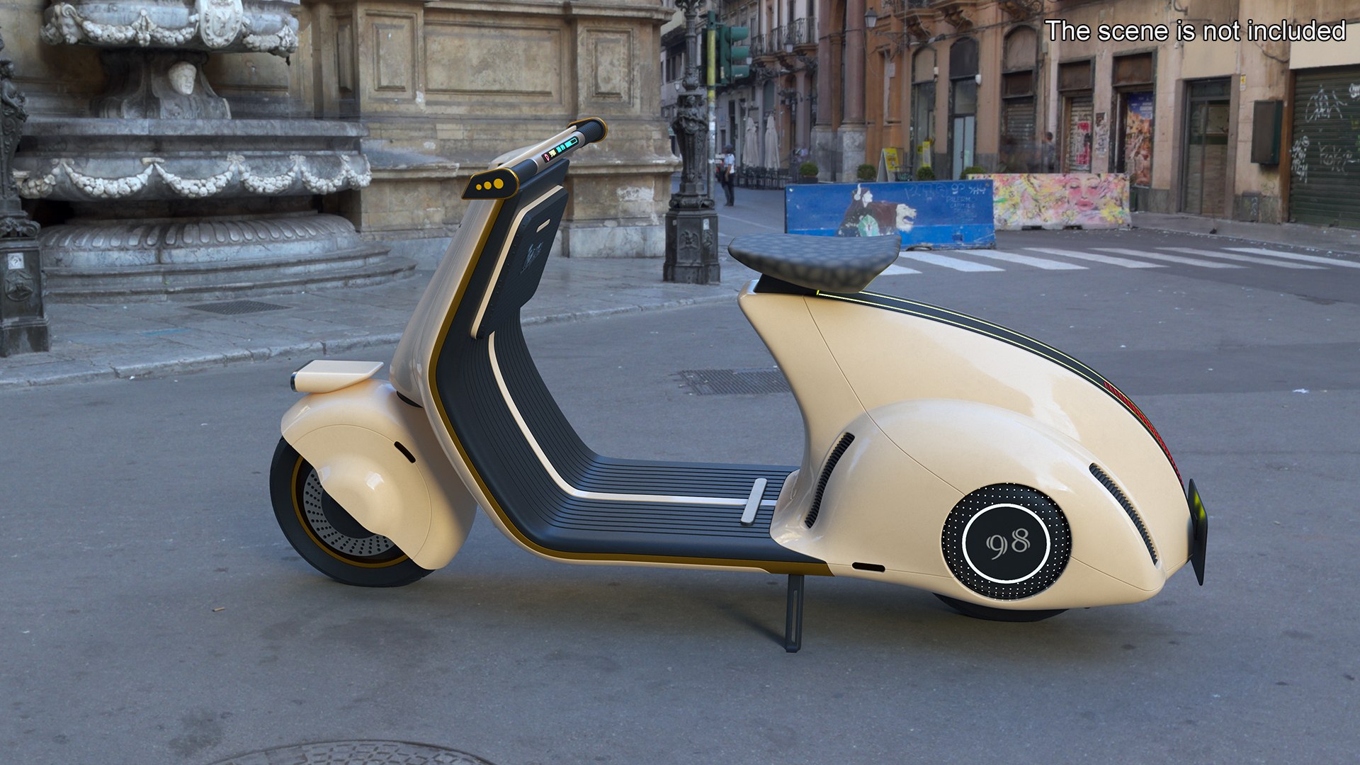 3D Modern Beige Electric Scooter Vespa 98 Parked Lights On https://p.turbosquid.com/ts-thumb/oF/aiJvK8/QS/modern_beige_electric_scooter_vespa_98_parked_lights_on_004/jpg/1714763302/1920x1080/fit_q87/6a0facb49bcb4df26f6c6f8dffedb5ce09512610/modern_beige_electric_scooter_vespa_98_parked_lights_on_004.jpg