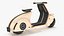Moderne Beige Elektroroller Vespa 98 Geparkt Mit Licht An